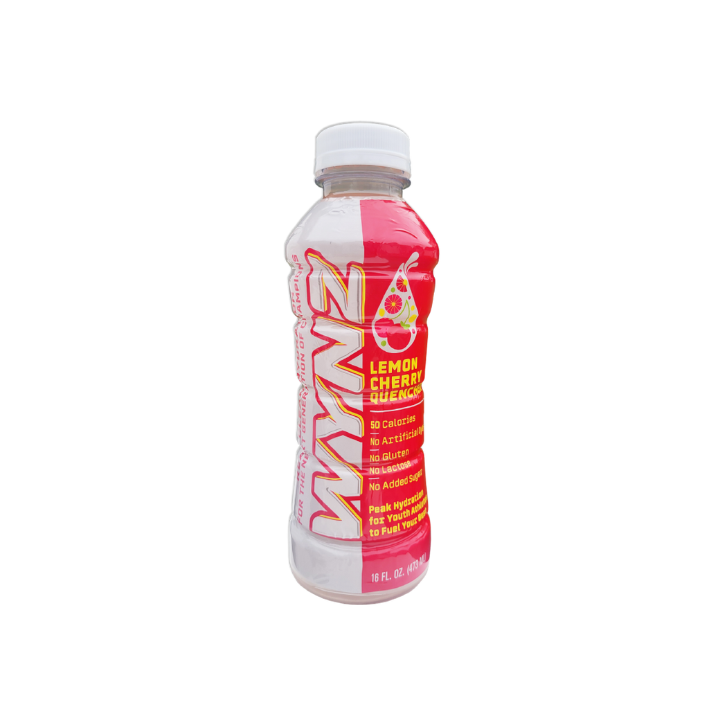 Wynz Youth Hydration Sports Drinks - Lemon Cherry Quencher (16oz) 12 Pack