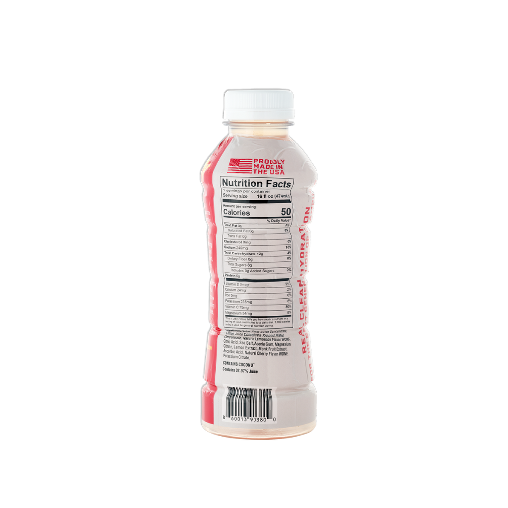 Wynz Youth Hydration Sports Drinks - Lemon Cherry Quencher (16oz) 12 Pack