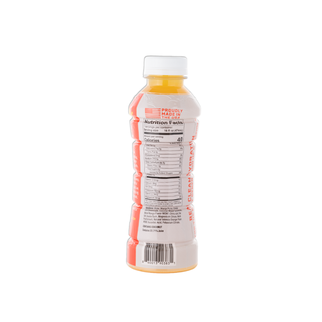 Wynz Youth Hydration Sports Drinks - Mango Orange Mister (16oz) 12 Pack