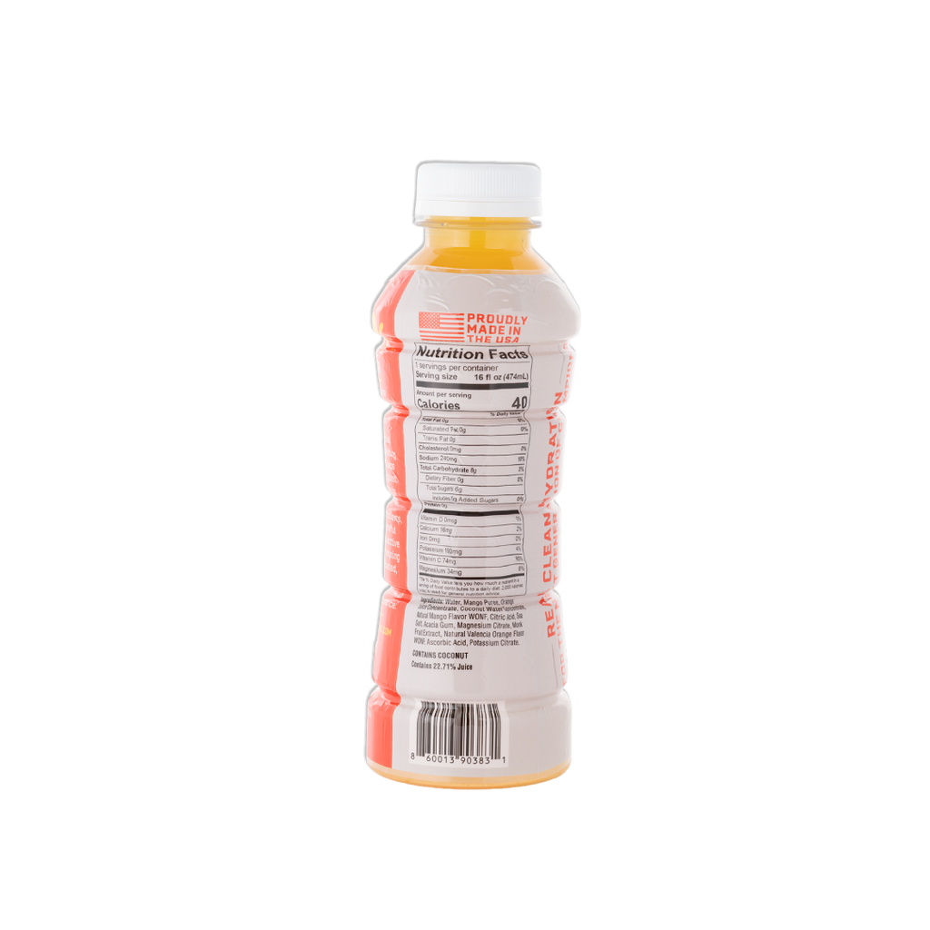 Wynz Youth Hydration Sports Drinks - Mango Orange Mister (16oz) 12 Pack
