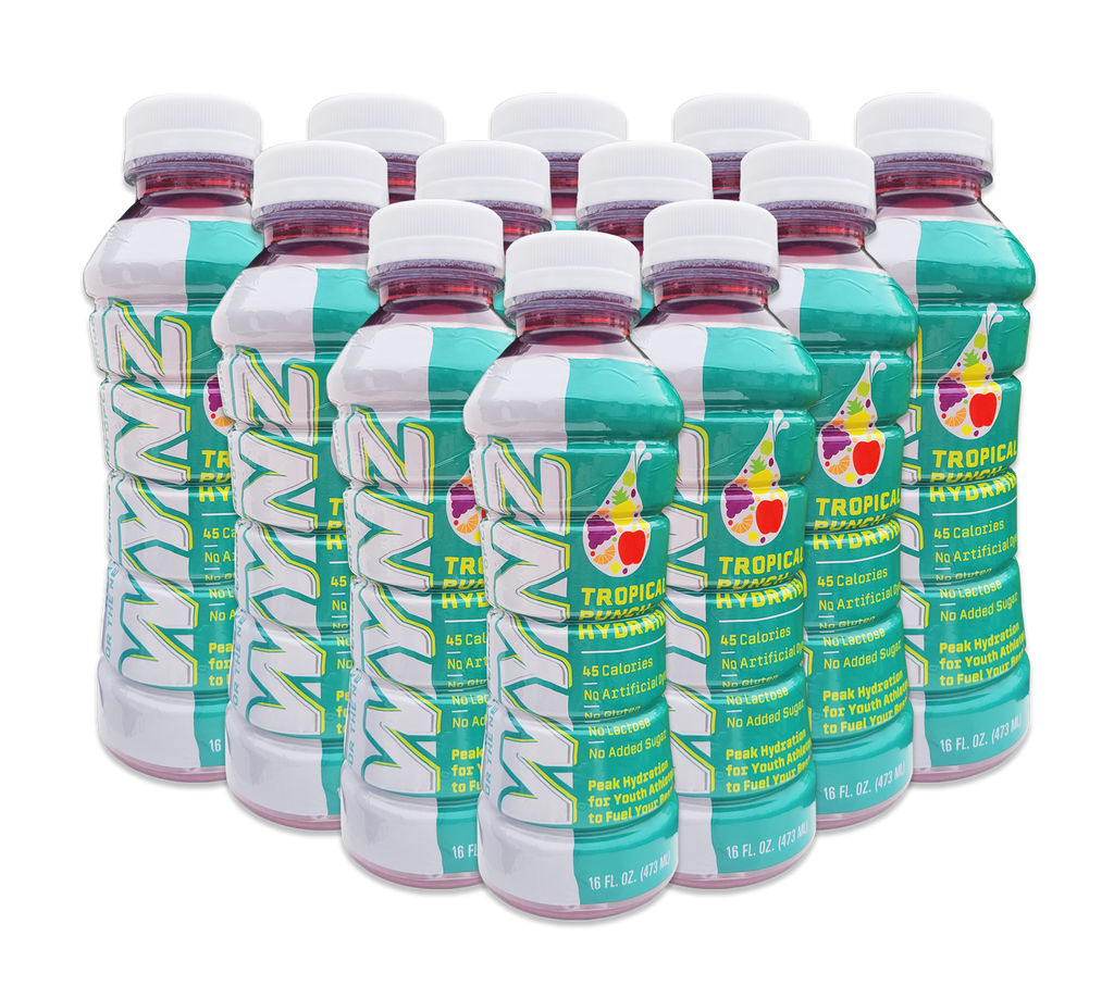 Wynz Youth Hydration Sports Drinks - Tropical Punch Hydrater (16oz) 12 Pack